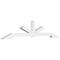 Ekena Millwork Vanguard Architectural Grade PVC Gable Bracket, 108"W x 22 1/2"H x 4"D x 4"F, 5/12 Pitch GBP108X23X0404VAN00 - alternate 1